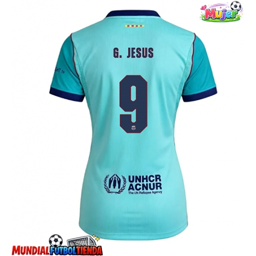 Camiseta Barcelona Gabriel Jesus #9 Tercera Equipación Replica 2026-27 para mujer mangas cortas